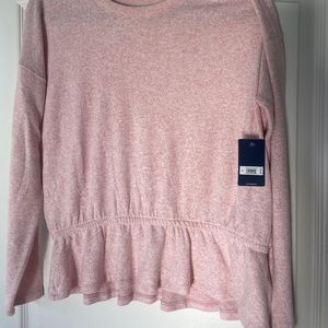 Lucky Brand Cloud Jersey Peplum Top